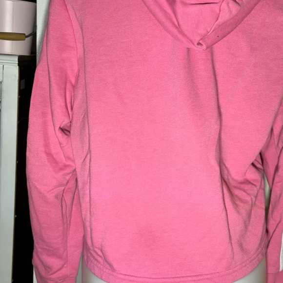 Adidas pink crop Large hoodie - Picture 2 of 4